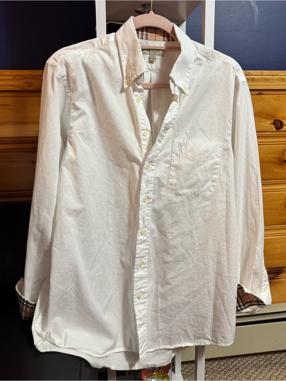 Burberry Classic White Button-Down Men's Shirt